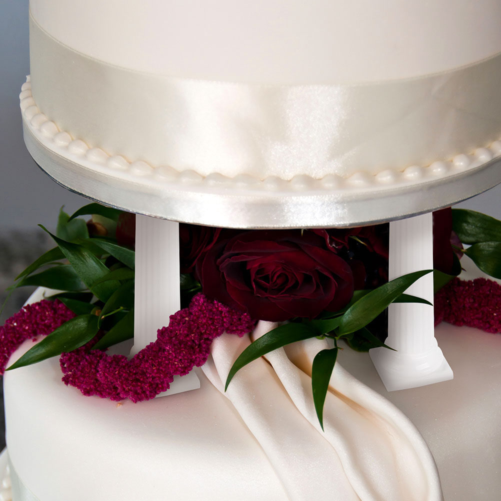 Wedding Support - 4Pcs Roman Column Cake Pillars Tiered