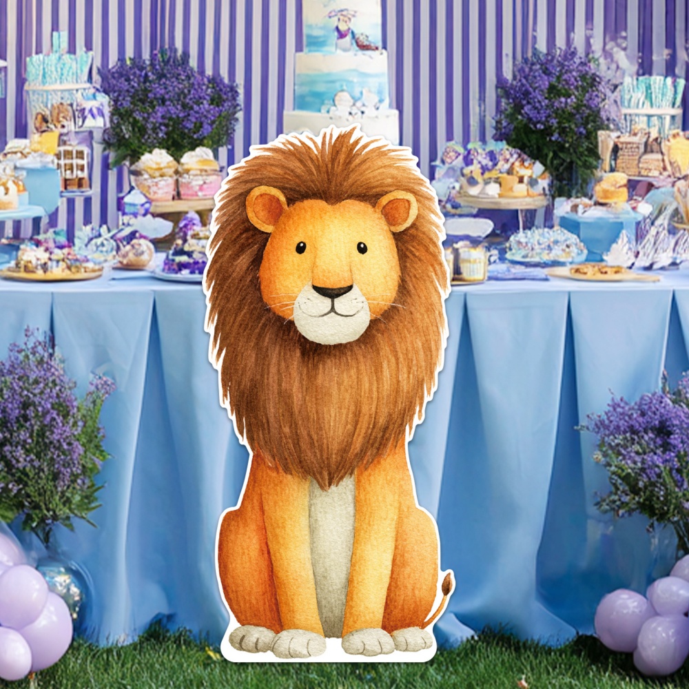 Photo Booth Prop - Animal Cardboard Cutout Standee, 2D Flat