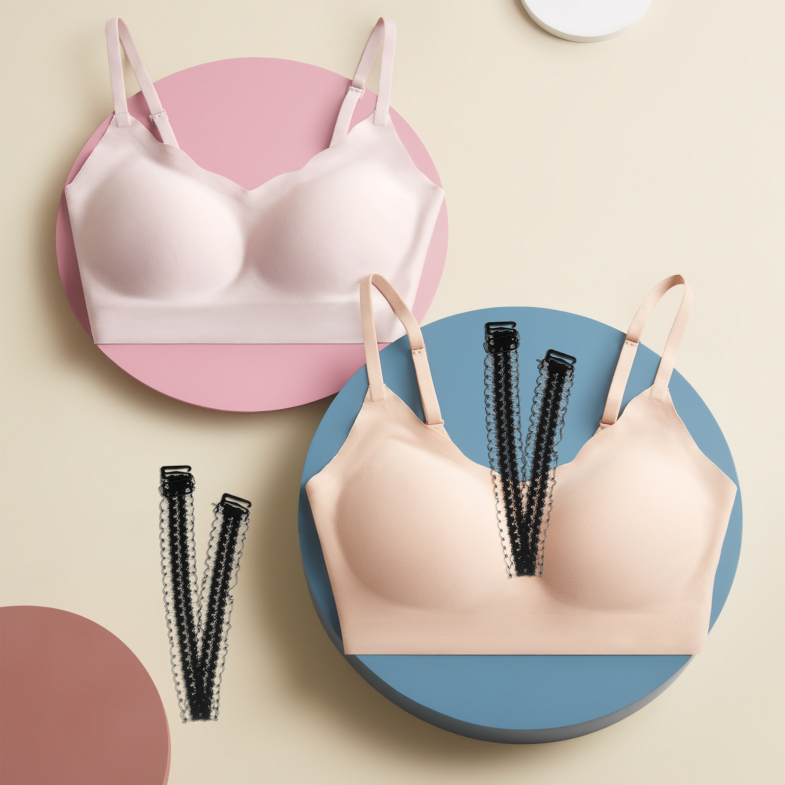 Wedding Support - 3Pairs Elegant Lace Adjustable Bra Straps