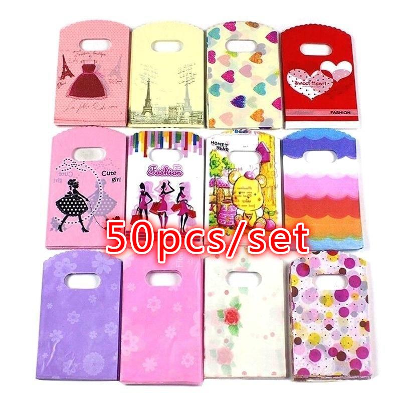 Wedding Supply List - Mixed Pattern Plastic Gift Bag 50Pcs