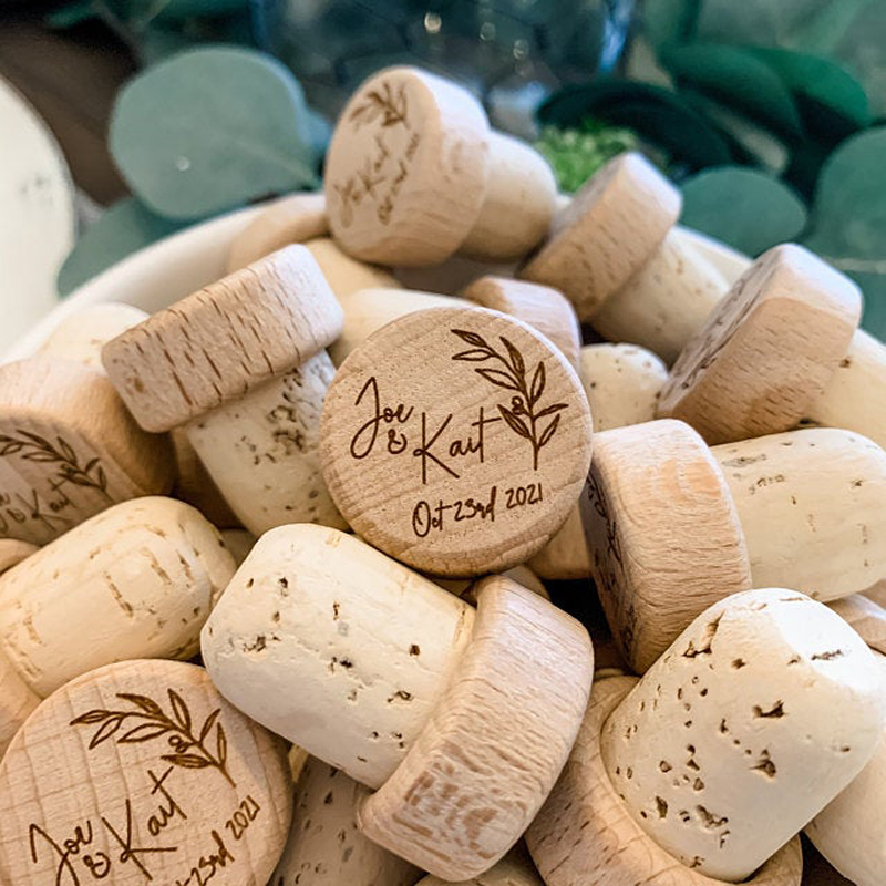 Wedding Supply List - Customized Wood Wine Stopper Wedding party