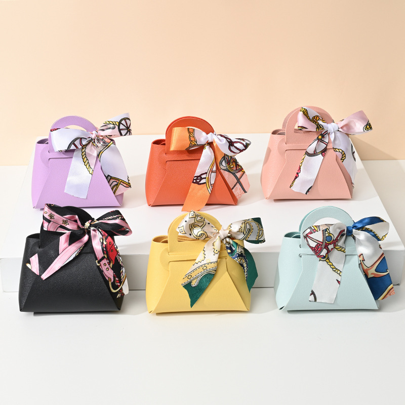 Wedding Supply List - 10Pcs Leather Blue Gift Bags Wedding