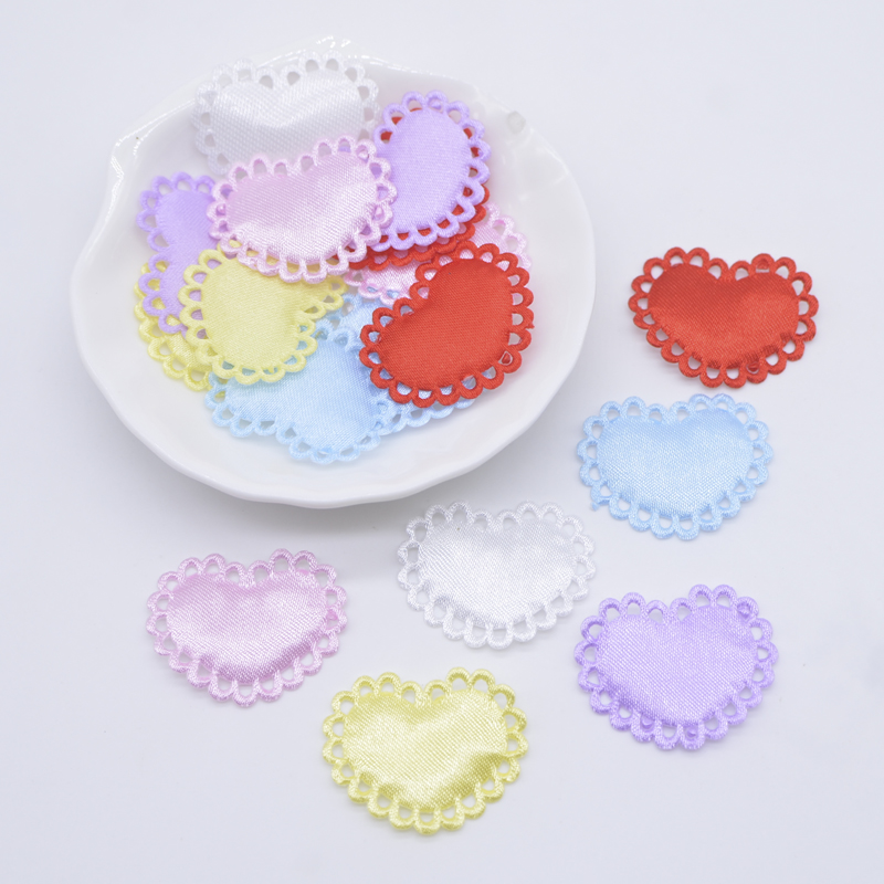 50Pcs 29*24mm Heart Cloth Padd - Wedding Superstar recension och pris