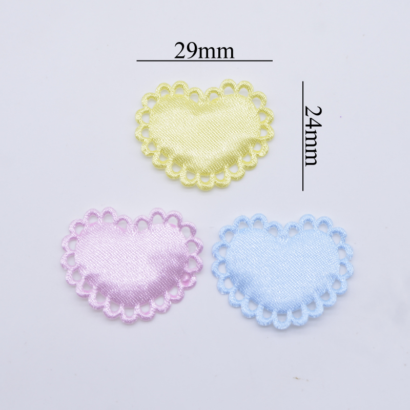 50Pcs 29*24mm Heart Cloth Padd - Wedding Superstar recension och pris