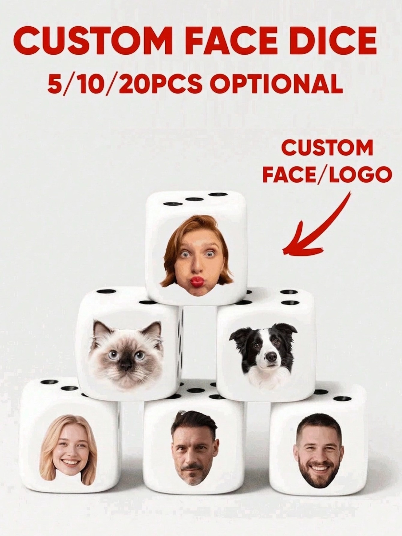 Custom Face Dice Personalized  - Wedding Souvenir recension och pris