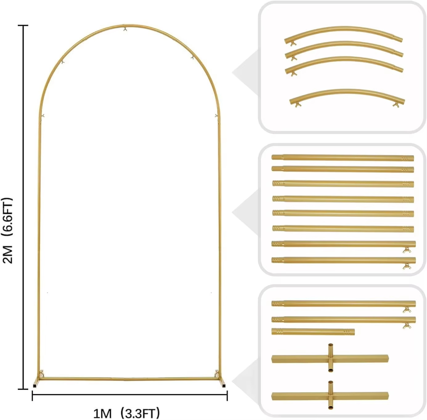 Metal Gold Wedding Arch Stand  - Wedding Support recension och pris