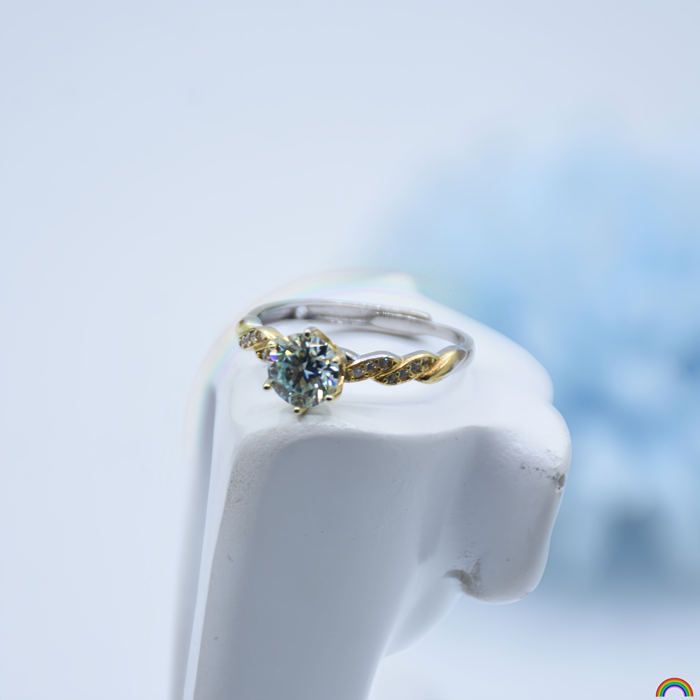 S925 silver inlaid moissanite  - Wedding Superstar recension och pris