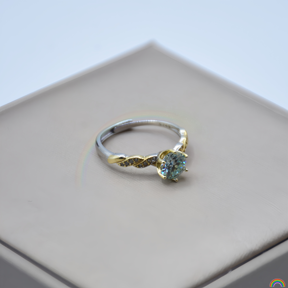 S925 silver inlaid moissanite  - Wedding Superstar recension och pris