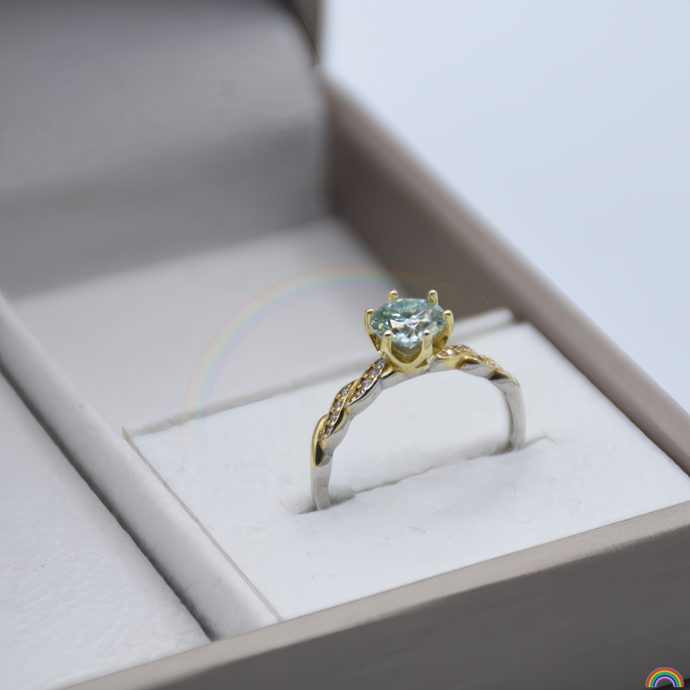 S925 silver inlaid moissanite  - Wedding Superstar recension och pris