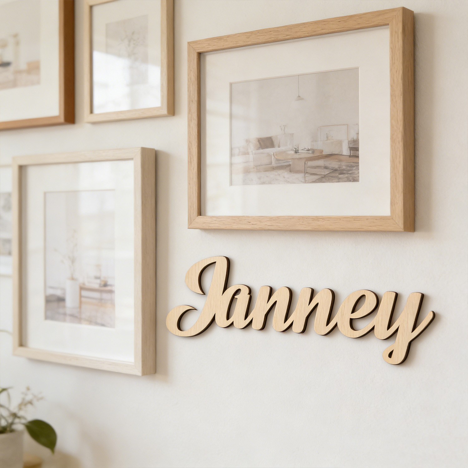 1pc Customized wooden wall dec - Wedding Souvenir recension och pris