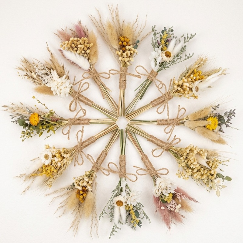 Mini Dried Flower Bouquet Natu - Wedding Souvenir recension och pris