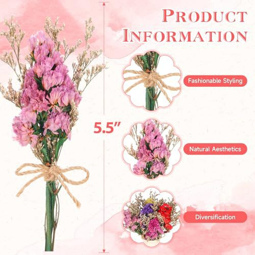 Mini Dried Flower Bouquet Natu - Wedding Souvenir recension och pris