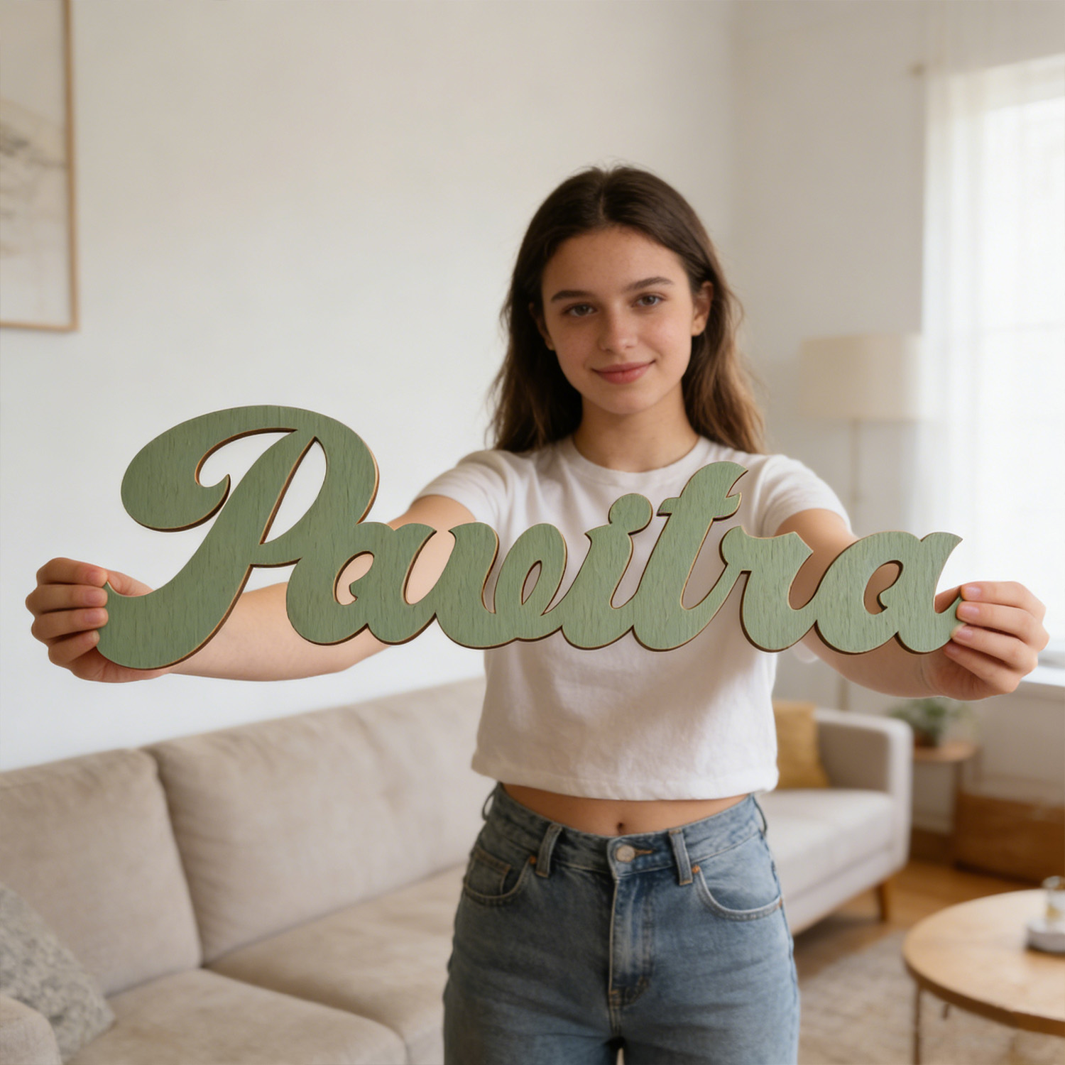 1pc Customized wooden wall dec - Wedding Souvenir recension och pris